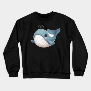 cute baby whale Crewneck Sweatshirt